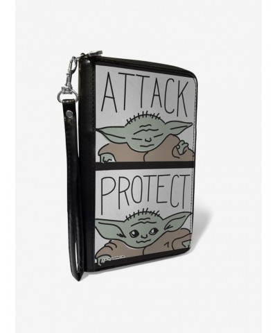 Star Wars The Mandalorian The Child Attack Protect Zip Around Wallet $15.36 Wallets