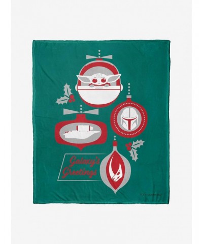 Star Wars The Mandalorian Grogu Greetings Throw Blanket $21.56 Blankets