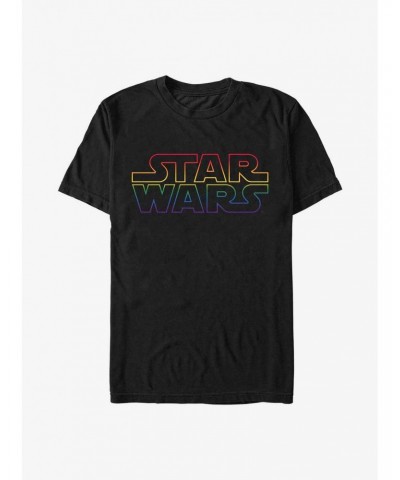 Star Wars Rainbow Logo T-Shirt $6.02 T-Shirts