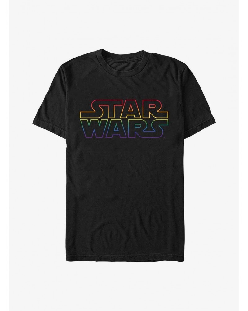 Star Wars Rainbow Logo T-Shirt $6.02 T-Shirts