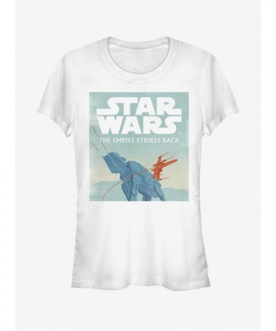 Star Wars Episode V The Empire Strikes Back AT-AT Attack Minimalist Poster Girls T-Shirt $6.47 T-Shirts