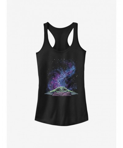 Star Wars The Mandalorian The Child Galaxy Peek Girls Tank $8.96 Tanks