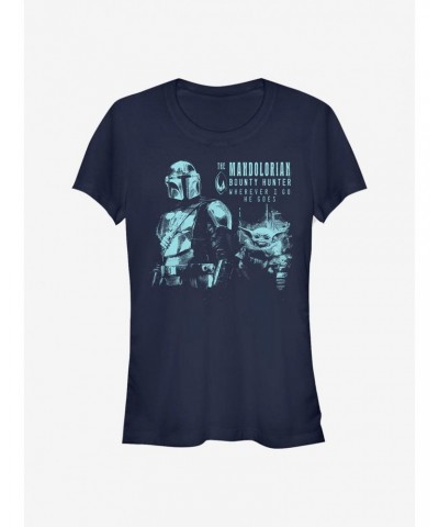 Star Wars The Mandalorian The Child Wherever I Go Girls T-Shirt $7.93 T-Shirts