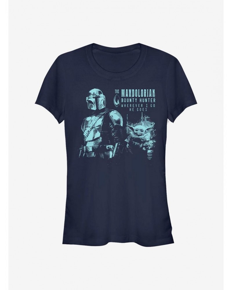 Star Wars The Mandalorian The Child Wherever I Go Girls T-Shirt $7.93 T-Shirts