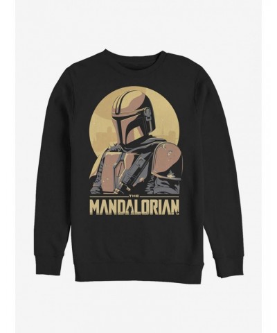 Star Wars The Mandalorian Mando Sunset Frame Sweatshirt $10.33 Sweatshirts