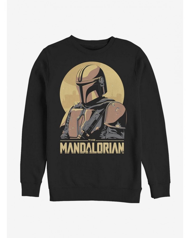 Star Wars The Mandalorian Mando Sunset Frame Sweatshirt $10.33 Sweatshirts