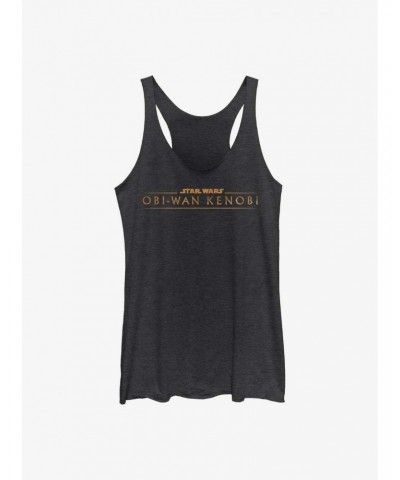 Star Wars Obi-Wan Kenobi Gold Logo Girls Tank Top $10.36 Tops