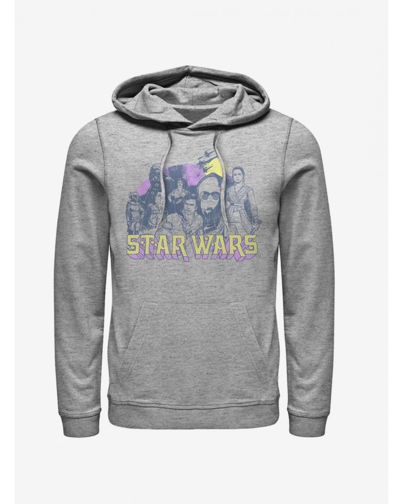 Star Wars Episode IX The Rise Of Skywalker Retro Rebel Hoodie $12.21 Hoodies