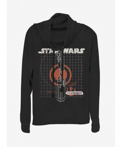 Star Wars: The Rise of Skywalker Kyber Cowl Neck Long-Sleeve Girls Top $14.37 Tops