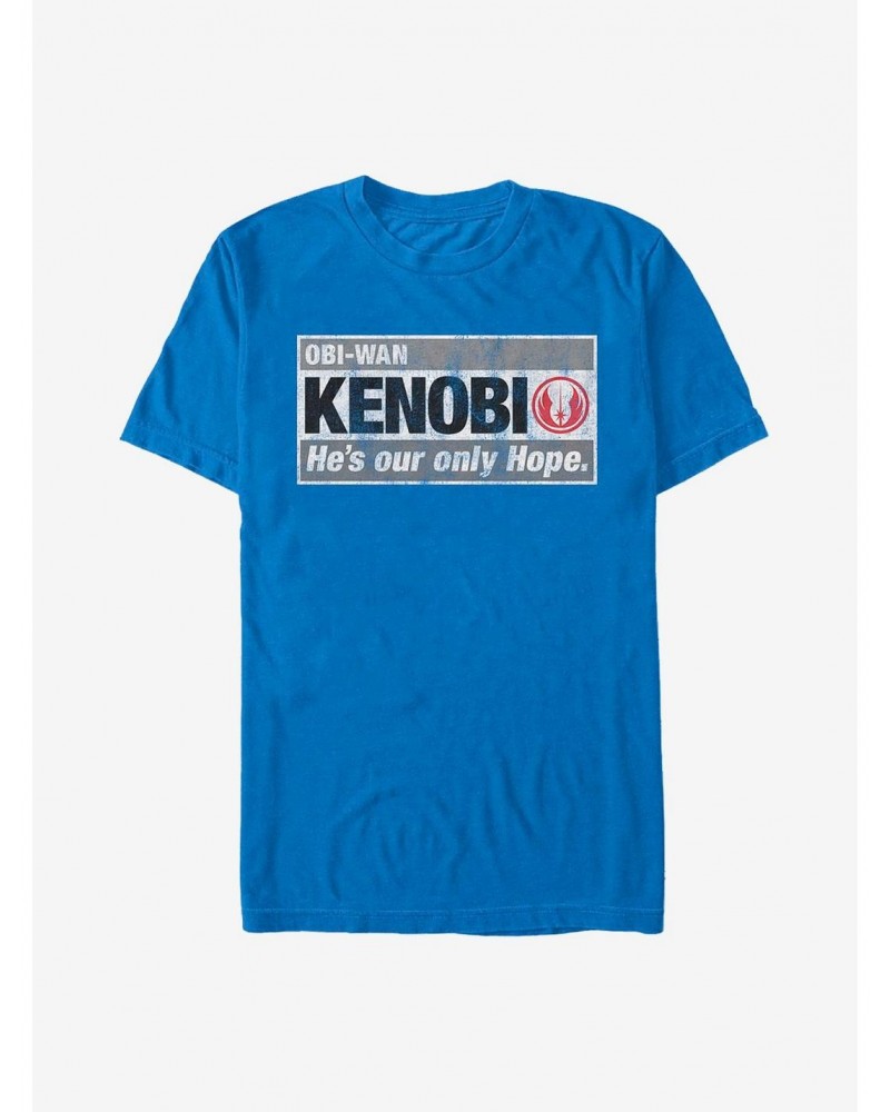 Star Wars Kenobi He's Our Only Hope T-Shirt $7.77 T-Shirts