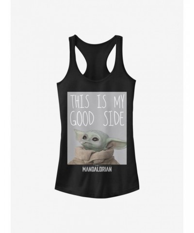 Star Wars The Mandalorian The Child My Good Side Girls Tank $7.77 Tanks