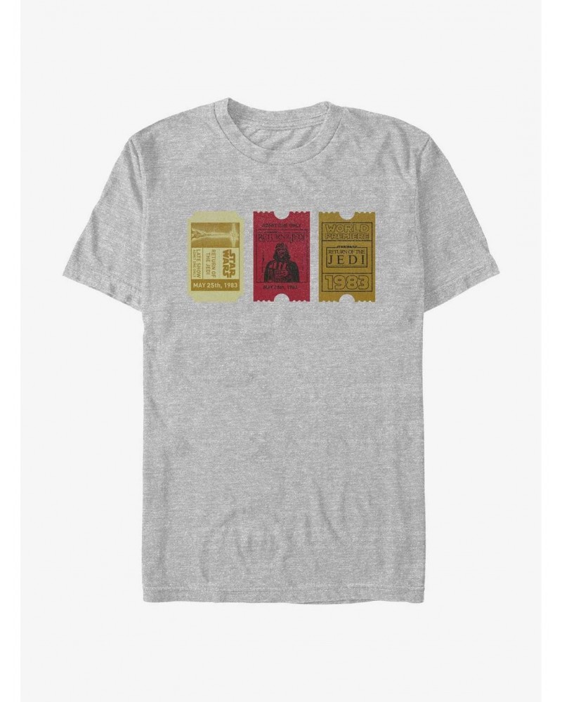 Star Wars Return of the Jedi 40th Anniversary Ticket Stubs T-Shirt $7.30 T-Shirts