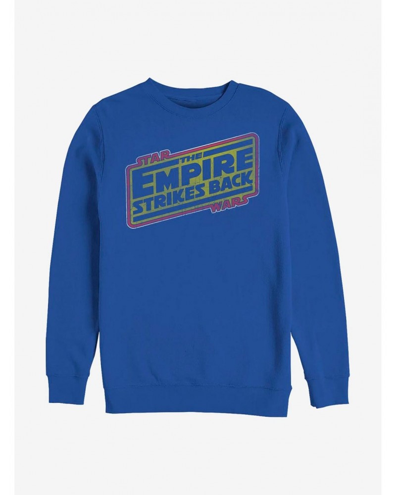 Star Wars The Emperor Strikes Back Title Crew Sweatshirt $14.76 Sweatshirts