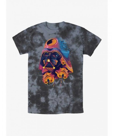 Star Wars Drippy Vader Helmet Tie-Dye T-Shirt $6.73 T-Shirts