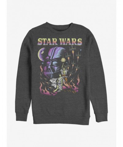 Star Wars Blacklight Dark Side Crew Sweatshirt $11.51 Sweatshirts