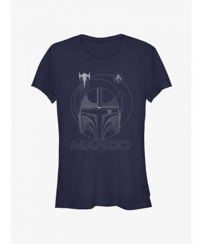 Star Wars The Mandalorian Mando Line Art Girls T-Shirt $6.80 T-Shirts