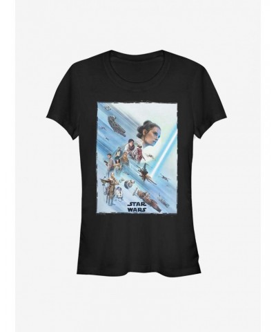 Star Wars: The Rise of Skywalker Rey Poster Girls T-Shirt $5.99 T-Shirts