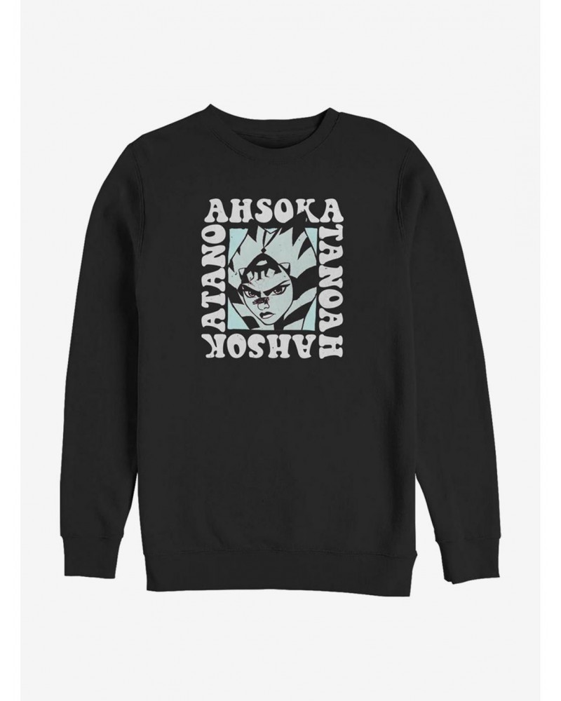 Star Wars Forces Of Destiny Ahsoka Groovy Crew Sweatshirt $13.28 Sweatshirts