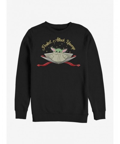 Star Wars The Mandalorian The Child Protect Attack Unwrap Sweatshirt $13.58 Sweatshirts