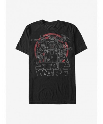 Star Wars Villain Line Art T-Shirt $5.75 T-Shirts