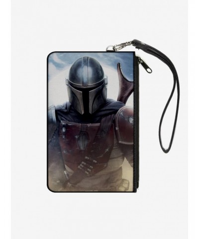 Star Wars The Mandalorian Vivid Pose Wallet Canvas Zip Clutch $5.67 Clutches