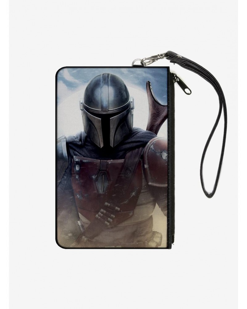 Star Wars The Mandalorian Vivid Pose Wallet Canvas Zip Clutch $5.67 Clutches