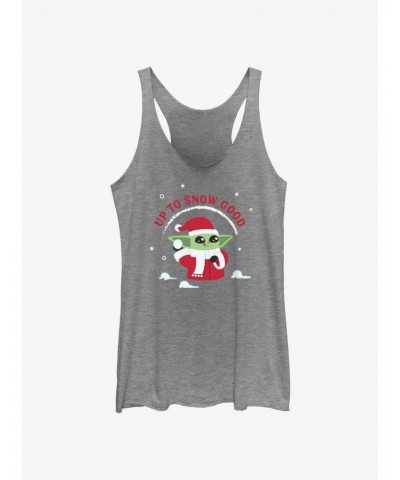 Star Wars The Mandalorian Santa Grogu Up To Snow Good Girls Tank $8.70 Tanks