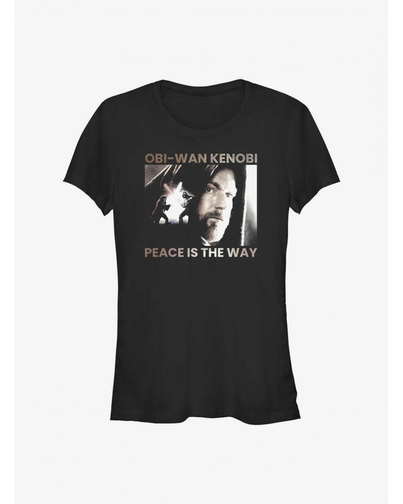 Star Wars Obi-Wan Kenobi Peace Is The Way Girls T-Shirt $7.93 T-Shirts