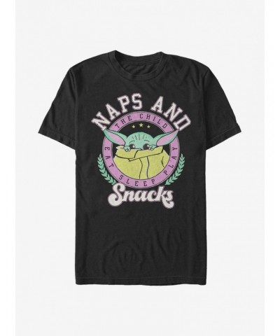 Star Wars The Mandalorian The Child Naps And Snacks T-Shirt $4.81 T-Shirts