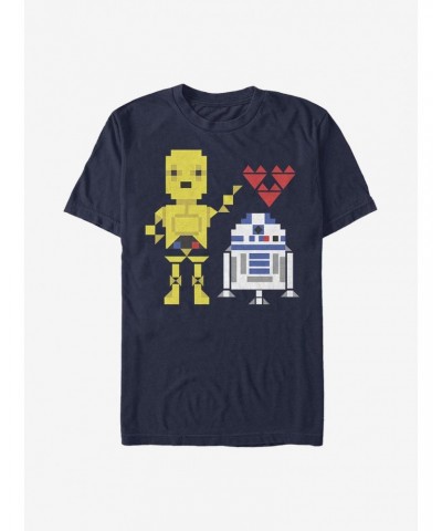 Star Wars R2-D2 C-3PO Pixel Love T-Shirt $5.12 T-Shirts