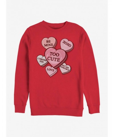 Star Wars The Mandalorian The Child Candy Hearts Crew Sweatshirt $12.40 Sweatshirts