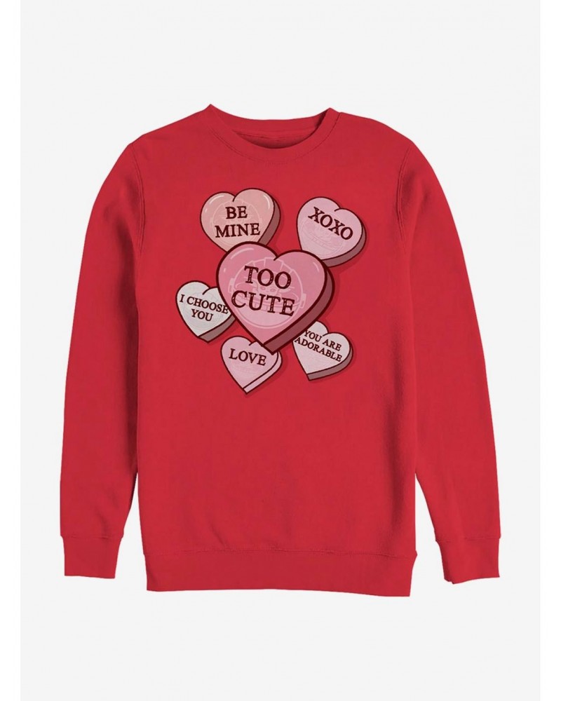 Star Wars The Mandalorian The Child Candy Hearts Crew Sweatshirt $12.40 Sweatshirts