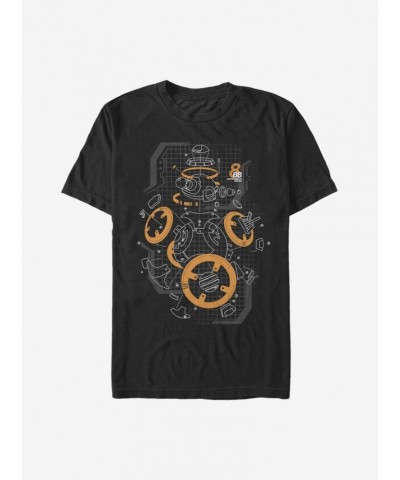 Star Wars BB-8 Deconstructed View T-Shirt $6.37 T-Shirts