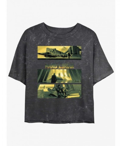 Star Wars The Mandalorian Bo-Katan's Castle On Kalevala Mineral Wash Girls Crop T-Shirt $6.95 T-Shirts