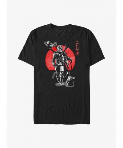 Star Wars The Mandalorian Sumi Ink Extra Soft T-Shirt $8.55 T-Shirts