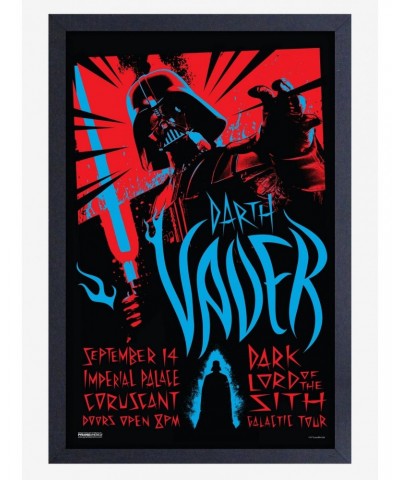 Star Wars Rock Poster Vader Framed Wood Wall Art $9.71 Merchandises