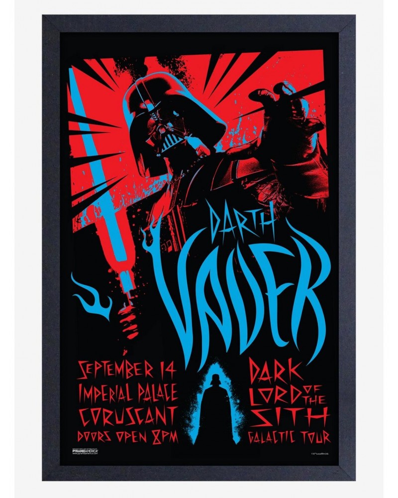 Star Wars Rock Poster Vader Framed Wood Wall Art $9.71 Merchandises