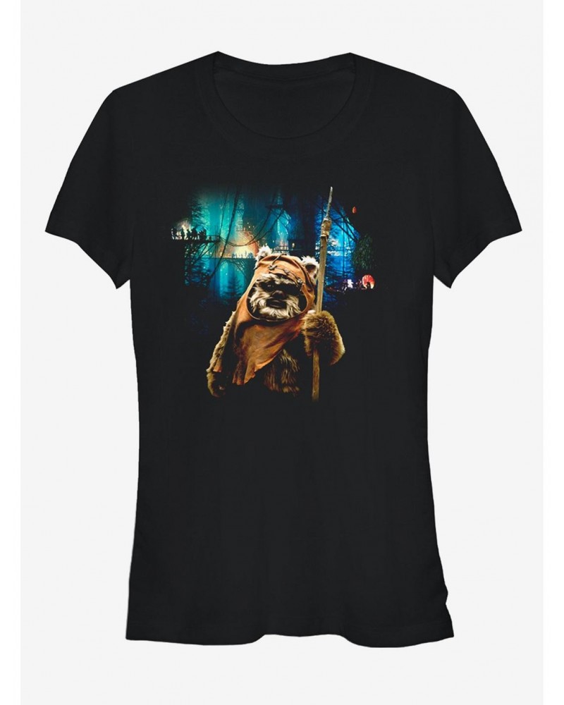 Star Wars Tree Village Wicket Ewok Girls T-Shirt $5.34 T-Shirts