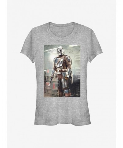 Star Wars The Mandalorian Mando Stance Poster Girls T-Shirt $7.12 T-Shirts