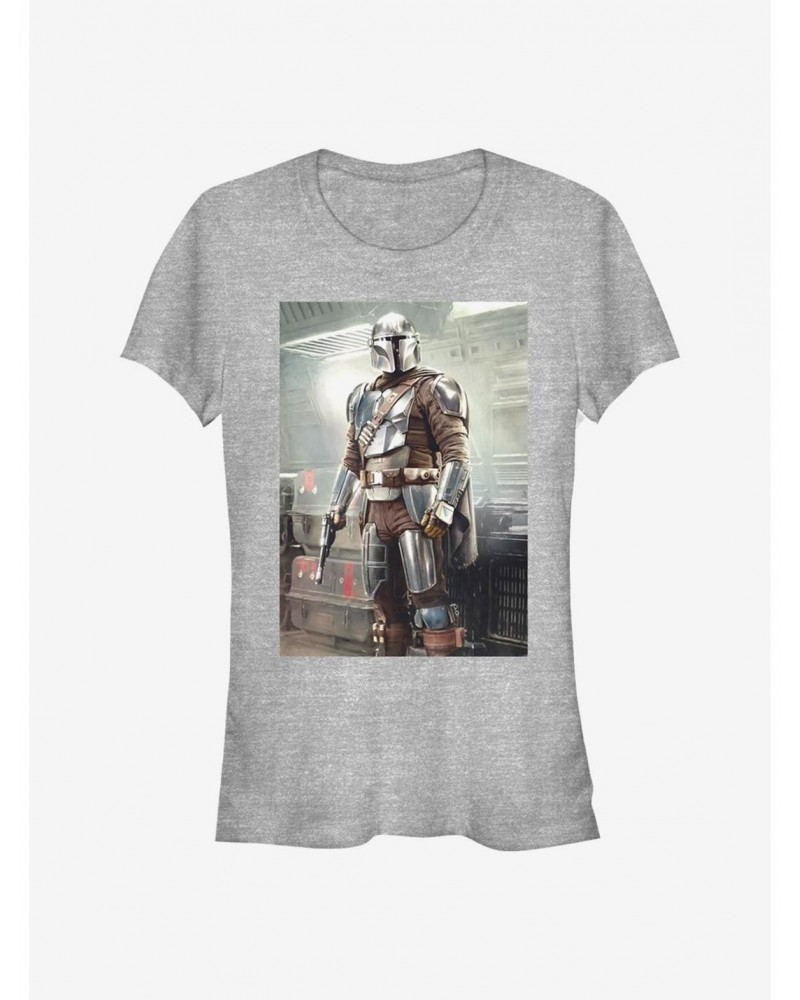 Star Wars The Mandalorian Mando Stance Poster Girls T-Shirt $7.12 T-Shirts