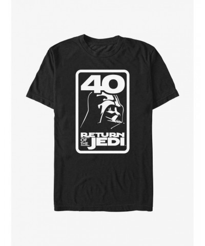 Star Wars Return of the Jedi 40th Anniversary Vader Badge T-Shirt $7.77 T-Shirts