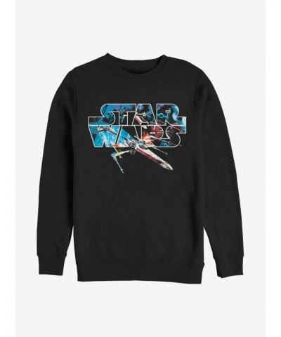 Star Wars X-Wing Filled Logo Crew Sweatshirt $12.99 Sweatshirts