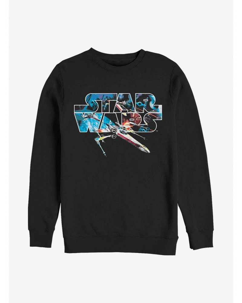 Star Wars X-Wing Filled Logo Crew Sweatshirt $12.99 Sweatshirts