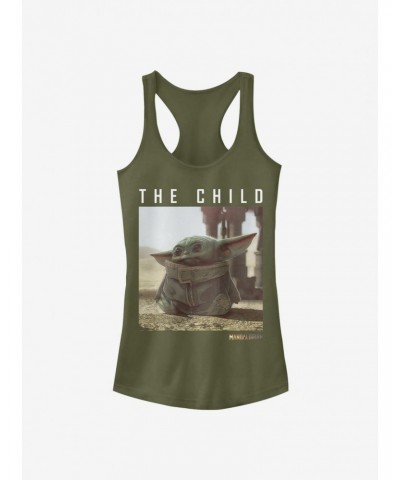 Star Wars The Mandalorian The Child Text Photoreal Girls Tank $9.96 Tanks