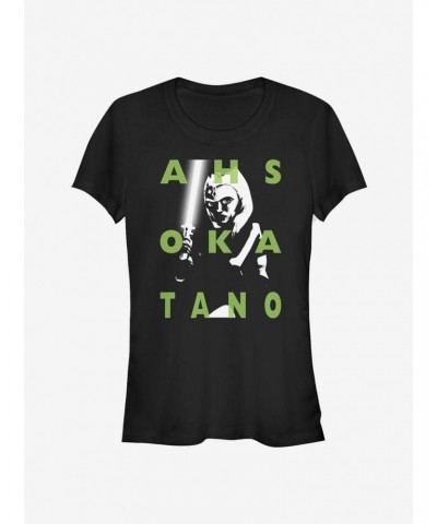 Star Wars The Clone Wars Ahsoka Text Girls T-Shirt $6.31 T-Shirts