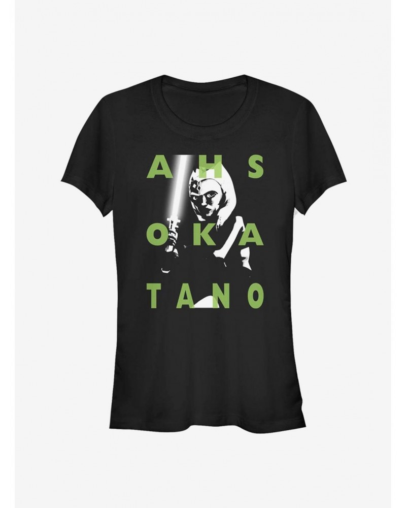 Star Wars The Clone Wars Ahsoka Text Girls T-Shirt $6.31 T-Shirts