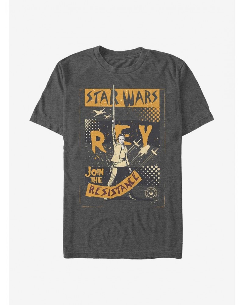 Star Wars: The Last Jedi Resistance Rey T-Shirt $6.06 T-Shirts