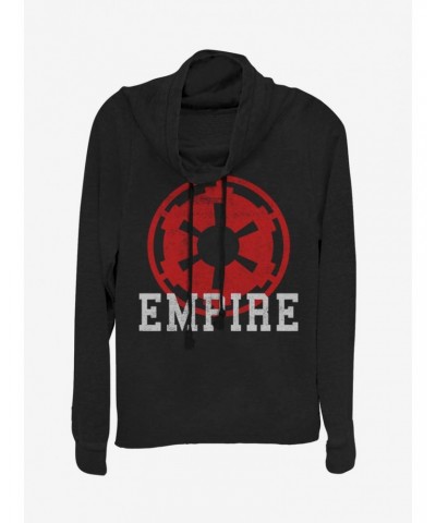 Star Wars Empire Text Icon Cowl Neck Long-Sleeve Girls Top $12.21 Tops