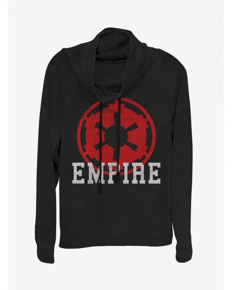 Star Wars Empire Text Icon Cowl Neck Long-Sleeve Girls Top $12.21 Tops