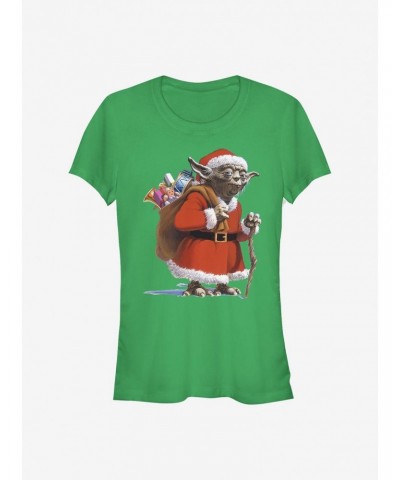 Star Wars Santa Yoda Girls T-Shirt $5.34 T-Shirts